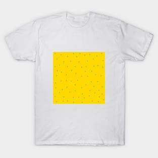 Green Polka Dots on Yellow Background T-Shirt